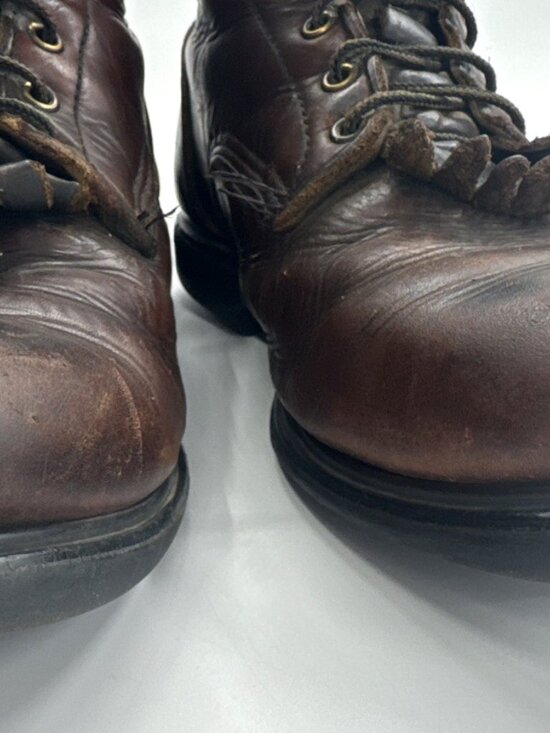 Red Wing Logger Boots Mens 13 Supersole Brown Leather Lace Up Biker 931 Y2K main image 12